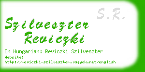 szilveszter reviczki business card